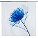 Produktbild ammybeddings Duschvorhang wasserdicht Shower Curtain Anti-Schimmel Badewannenvorhang Anti-bakteriell Badezimmer Vorhang mit Muster-Blaue Blaumen Polyester 180x180(cm)