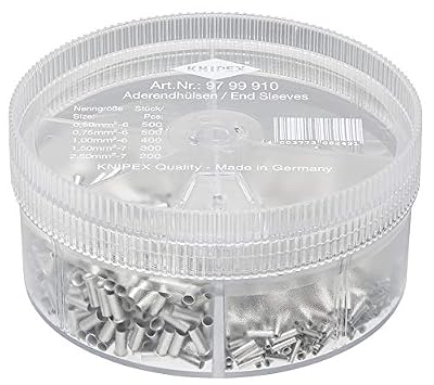 KNIPEX 97 99 910 Boîtier d'assortiment avec embouts de câble non isolés