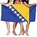 Produktbild Beach Towel Flag of Bosnia and Herzegovina 80" X 130" Soft Lightweight Absorbent for Bath Swimming Pool Yoga Pilates Picnic Blanket Towels