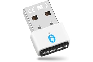 Confitik Bluetooth USB 5.3 - Adaptador Bluetooth PC (EDR & BLE) - Mini USB Bluetooth Transmisor & Receptor Plug & Play para O