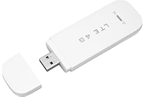 4G LTE USB Surfstick, Tragbares WLAN für Unterwegs Ohne Vertrag Mobiler WLAN Router mit SIM Slot Reise-WLAN, zu 150Mbit/s Download/ 50Mbit/s Upload Unterstützung 10 Geräte (White)