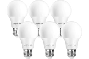 Lepro 8.5W E27 LED Warmweiss, 806 Lumen Glühbirne E27 ersetzt 60W, 2700K Warmweiß A60 glühbirnen, 180°Abstrahlwinkel Led Birne, Nicht Dimmbar, 6 Stück