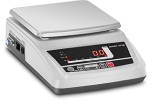 Steinberg Systems SBS-LW-6000 Präzisionswaage 0,5-6.000 g Windschutz Genauigkeit 0,01 g digital Wiegefläche Ø 13 cm Feinwaage Briefwaage