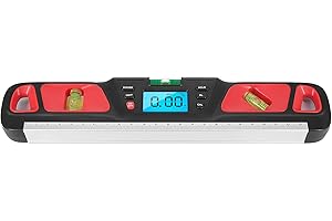 DAMOHONY Herramienta de Nivel Magnético Digital, Nivel de Torpedo Y Transportador de 11,2 Pulgadas, Pantalla Digital de Alta Precisión, Base Magnética