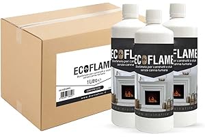 FRANKYSTAR Ecoflame - Bioetanol combustible ecológico natural para chimeneas biochimeneas (12 botellas de 1L)