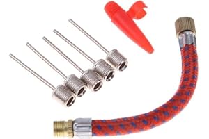 TMRBBesty Ago per Gonfiaggio,Ago per Pompa a Sfera,Ago per Pompa ad Aria,con Tubo Flessibile e ugello,per gonfiare palloni Sportivi,Calcio,Pallacanestro,Pallavolo e Molto Altro