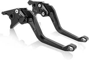 psler Maneta Embrague Freno Moto, 1 par Longitud 147 mm / 5,8 Pulgadas, Embrague y Freno, Juego de Palancas de Motocicleta para Suzuki Bandit 650 2007-2010 (Negro)