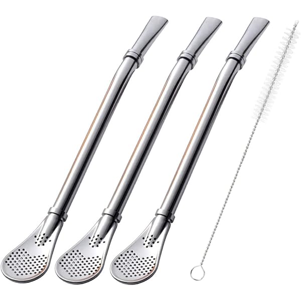 Set 6 Bombilla Mate In Acciaio Inox - Con Spazzoline Per Pulizia - Foto 6