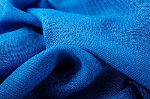 Mulltücher / Mullwindeln / Spucktücher, 5 Stück, 70 x 70 cm – blau bunt, doppelt gewebt, verstärkter Rand, Öko-Tex Standard 100, Maschinenwäsche bis 60° C - 4