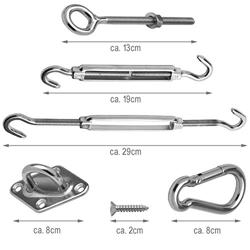 Sol Royal® Karabiner-Haken aus Edelstahl – Zubehör für SolVision Sonnen-Segel Schatten-Segel Dreieck Viereck - 4