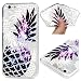 Produktbild Hülle für iPhone 6 6S, Gemalt Handyhülle Case, Soft TPU Wasserwürfel Schale Schutzhülle Handytasche Anti Fallen Stoßdämpfung Cover in Lila Ananas