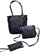 Produktbild Kafe Loveso Bag Damen Mädchen Mode Quasten Leder Handtasche Umhängetasche + Crossbody Tasche + Clutch Wallet (Schawrz)