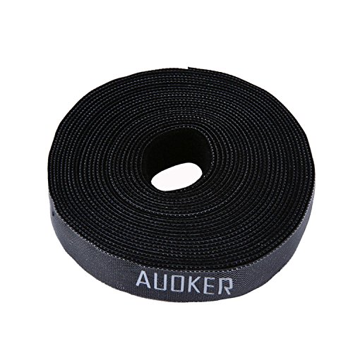 niceEshop(TM) Band mit Klettverschluss 0,8-Zoll Klettband mit Klettverschluss 16,4 Feet One Wrap Hook Schleife Selbst Gripping Kabel Ties- Schwarz