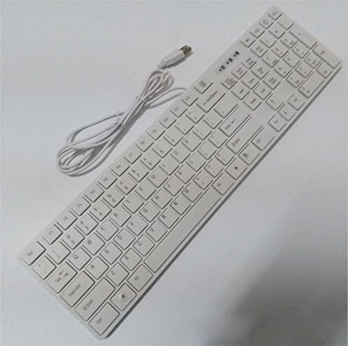 General slim multimedia USB wired keyboard computer keyboard Office white chocolate black , neutral white + film + color box