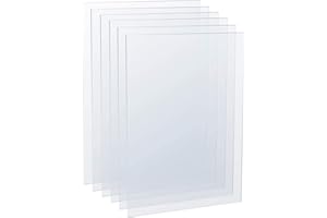 LONELY HIGH HEELS Juliyeh 6 Pcs Clear Acrylic Sheets, Plastic Perspex Sheets, Transparent Plexiglass Panels Boards Sheets for Picture Frame Glass Replacement, Display Projects, Painting, DIY Craft - 5 * 7 Inch