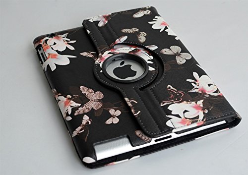 inShang Hülle für Apple iPad 2 iPad 3 iPad 4, PU Leder Tasche Hülle Skins Etui Schutzhülle Ständer Smart Case Cover für Tablet iPad, Super Automatische Einschlaf-/Aufwach funktion, 360 Grad rotierende Schutzhülle mit Standfunktion + inShang Logo hochwertigen Stylus Eingabestift Stift - 6