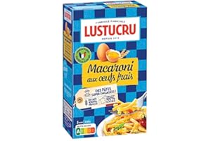 LUSTUCRU - Macaroni Aux Oeufs Frais 250G - Lot De 4 - Vendu Par Lot