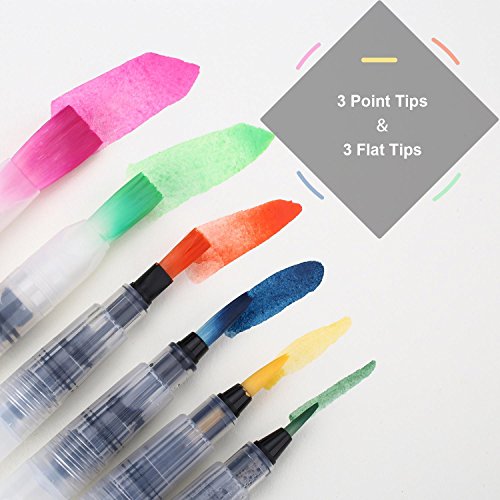 COBEE 6pcs Pinselstifte Aquarelles Pinselset Zeichnen Stifte Malset Brush Pen Set für Malen Zeichnen - 3