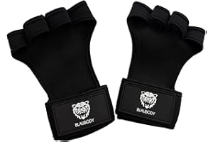 BLAUBODY Manique Crossfit Antidérapant sans magnésie Gants de Musculation Homme Femme Enfant Gants de Sport Ventilé pour Fitness Traction Gymnastique Halterophilie Protège Main/Poignet