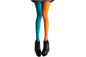 PRETYZOOM Women Stocking Tights Two Toned Jester Tights for Christmas Party Carnival Fiesta Party