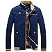 Produktbild CLOOM College Jacke Herren Bomberjacke Winterjacke Parka Jacke Wärmejacke Wintermantel Coat Herren Übergangsjacke Fliegerjacke Militär Freizeitjacke Sportjacke Nature Sweatjacke (M, Blau)