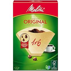 Melitta, 40 Filtres à Café, Taille 1x6, Pour Cafetière à Filtre, Original, Brun 40 filtres