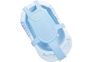 RUIXIA Baby Badewanneneinsatz Sitz, Neugeborene Dusche Mesh verstellbar Badewanne BadeNetz Sicherheitsbadesitz Unterstützung Kopf Unterstützung Badezubehör für Neugeborenen Säuglings Kleinkind