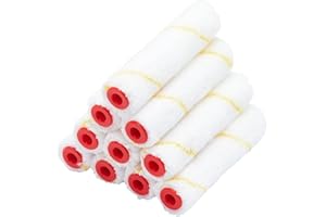 ProDec Advance 10 confezioni da 4 pollici di rulli in microfibra a pelo corto per una finitura liscia con emulsione, lucido, satinato, vernice, tinta per legno su pareti, soffitti, battiscopa