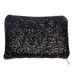 small black glitter bag