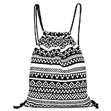 kingko® turnbeutel 34.5cm*40cm Unisex Retro Geometric Rucksäcke Druck Taschen Sportbeutel (A)