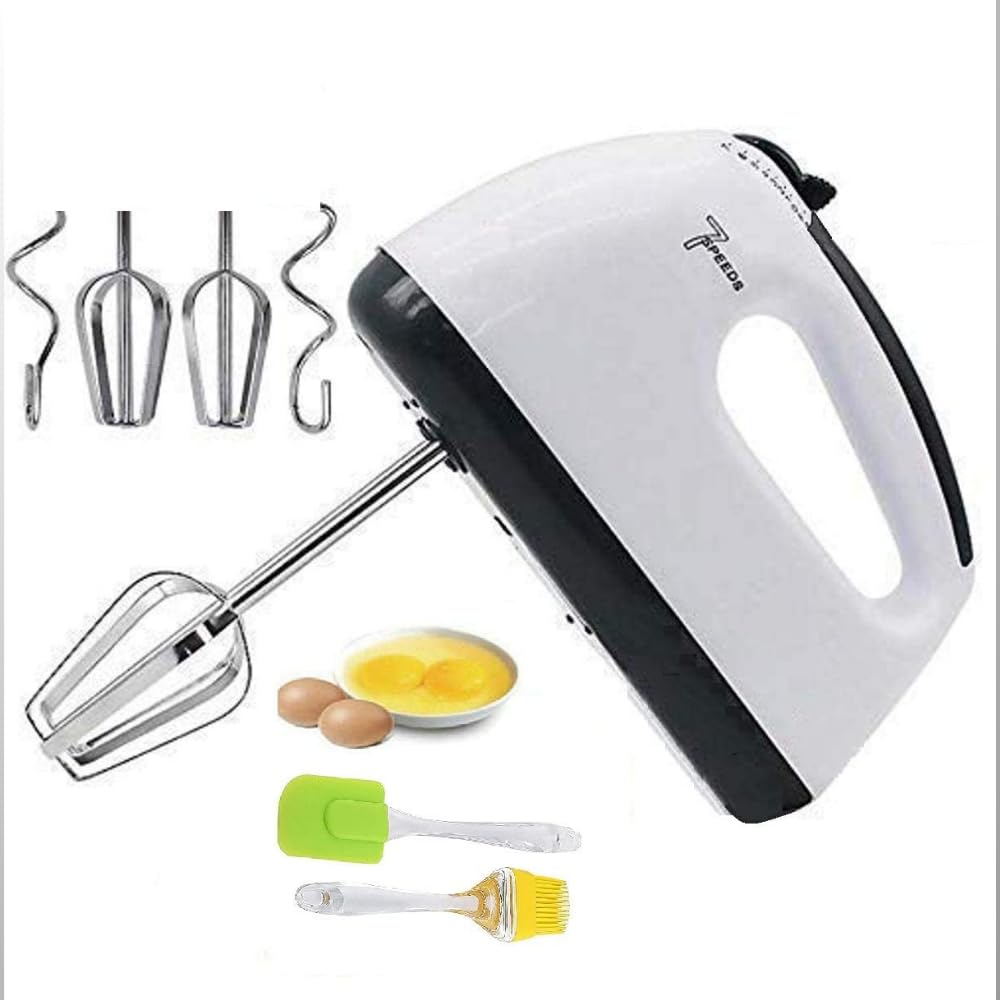 KRYLOPS 260W Electric Hand Mixer & Blender â€“ 7-Speed Handheld Egg Beater for Cake Making, Whipping Cream & Mixing â€“ Kitchen Beater with Spatula & Oil Brush