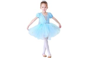 Lito Angels Księżniczka Balerina Kostium dla Dzieci Dziewczynki, Fantazyjny Balet Tutu Sukienka Taniec Odzież Trykot z Spódnica, Elsa/Roszpunka/Królewna Śnieżka