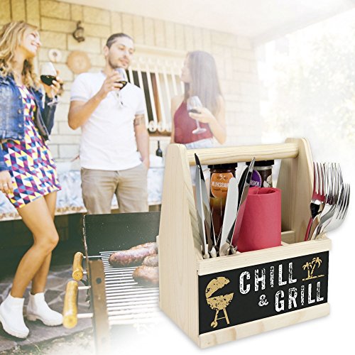 Contento Besteck Caddy, CHILL & GRILL, Holz | CO-866843 | 4028126247013 - 3