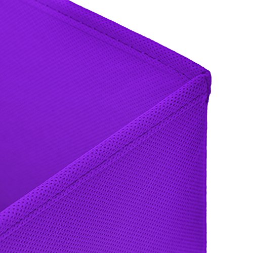 4er Set Lila Faltbox 32 x 32 x 32 cm Aufbewahrungsbox faltbar mit Deckel - 3