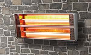 Terrassenstrahler Heizstrahler Wärmelampe 2400w Doppel Infrarot Halogen