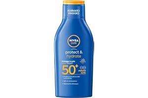 NIVEA SUN Protect & Hydrate SPF 50+ resestorlek 100 ml, solkräm 50+ återfuktande snabb absorption 48h, solskydd 50+ vattentålig med C-vitamin och hyaluronsyra