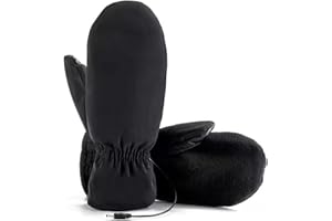 A'KIN Akin Heated Gloves Kids Thermal Gloves Rechargeable Winter Heating Gloves Touchscreen Heated Gloves Waterproof Thickened Full Finger Skiing Gloves Hand Warmers for Kids Boys Girls, 50℃