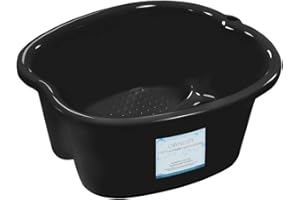 Ownest Foot Bath Spa,Water Spa and Foot Massage, Sturdy Plastic Foot Basin for Soaking Foot,Toe Nails, and Ankles,Pedicure,Portable Foot Tub -Black