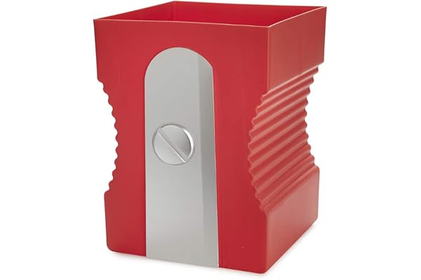 Balvi Corbeille à Papier Sharpener Couleur Rouge en Forme de Taille Crayon Plastique ABS/PP 29cm