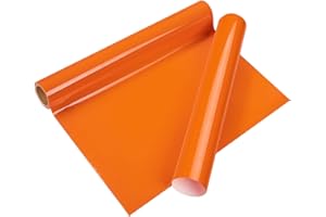 VINYL FROG Heat Transfer Vinyl Roll HTV Vinyl - 30.5x155cm Orange Iron on Vinyl for T-Shirts, Heat Press Vinyl for DIY Craft Designs (Orange)