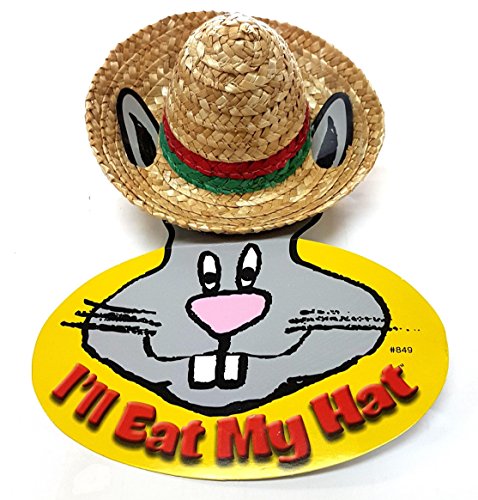 Snuggle Safe Sombrero con Texto en inglés I'Ll Eat My Hat Sombrero