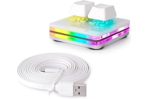 Ecarke Clavier OSU Clavier de Jeu à 2 Touches, Mini Clavier USB à 2 Touches Clavier mécanique pour PC de Jeu, Macro de Programmation avec Logiciel OSU HID Standard Keyboard.