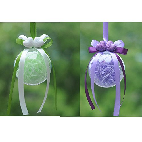 dingdangbell Plastik DIY füllbare Kugeln / Bad-Bombe-Form für Weihnachtshochzeit DIY Dekoration, Durchmesser 4cm, 5cm, 6cm, Satz von 30 - 5