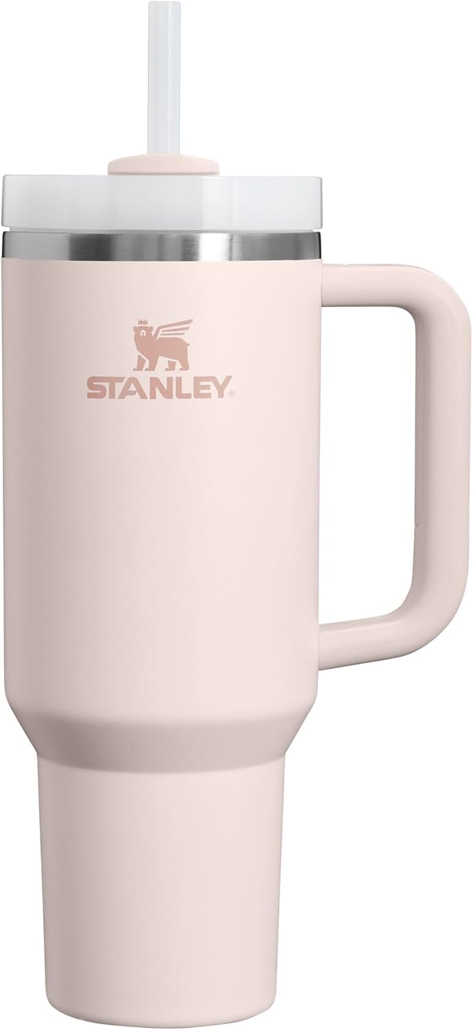 STANLEY Quencher H2.0 FlowState Tumbler 1.2L - Termo Conserva el Frío 11 Horas - Helada Durante 48 Horas - Botella Agua Acero Inoxidable - Taza Termica - Vaso Termico Sin BPA - Rose Quartz