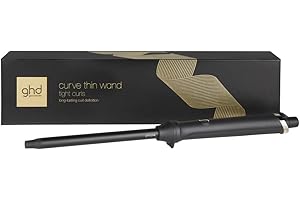ghd curve thin wand profesjonalna lokówka do włosów bez klamry, bardzo cienki, Czarna