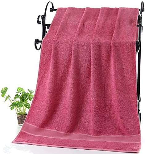Bamboo fiber bath towel thick soft water absorption intensity of adult children of both sexes and chestmauve ,140x70cm