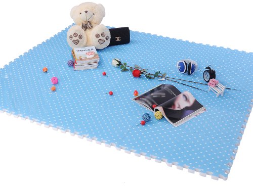 Menu Life Kids Soft Puzzle Play Mat Thickened Soft Foam Play Mat 1.5 x 30 x 30cm - Sky Blue (24)