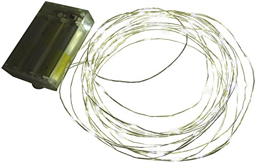 Led Lichterkette Batterie mit Timer 60 Leds Micro Tropfen auf biegsamen Silberdraht - 2