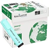 CASTERLI Universal Navigator Multi-Purpose Paper for Printers White (1 Box 2500 Sheets, A4 80 grams+1 Casterli Highlighter) (