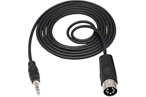 zdyCGTime Midi DIN 7 Pin a 3.5 mm,3.5 mm Macho a de Midi 7 Pines DIN Macho Cable Audio,Compatible con Bang & Olufsen B & O,Naim iPad/iPhon/MP3/PC/TV/Android.(1,5M)